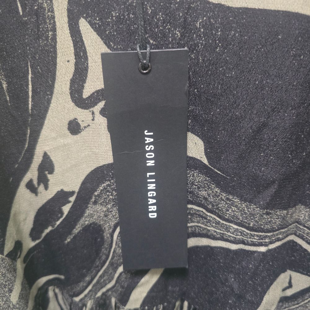 Jason Lingard Black And Grey Abstract Print Dress
