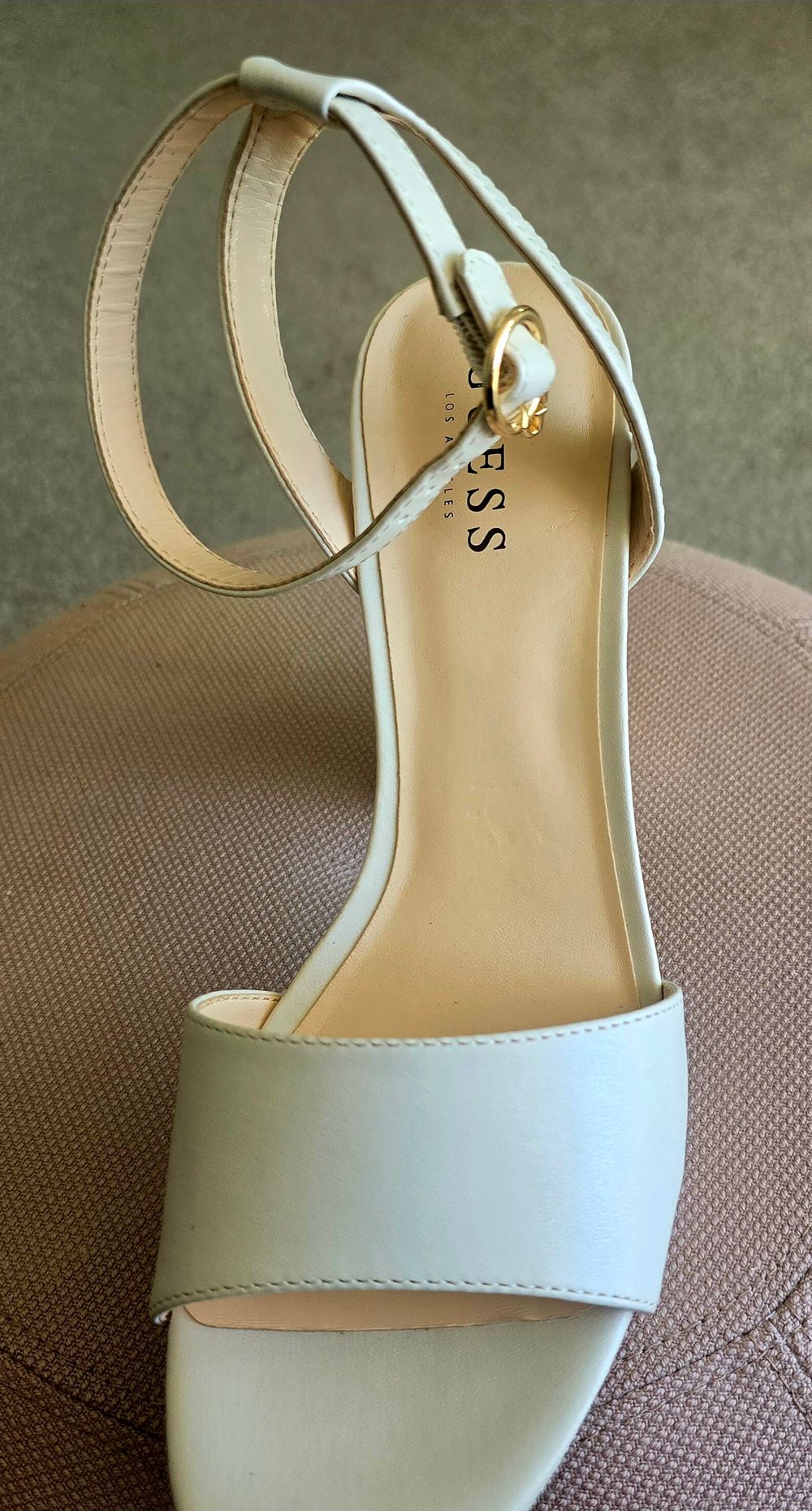 Guess White Platform Heeled Sandals