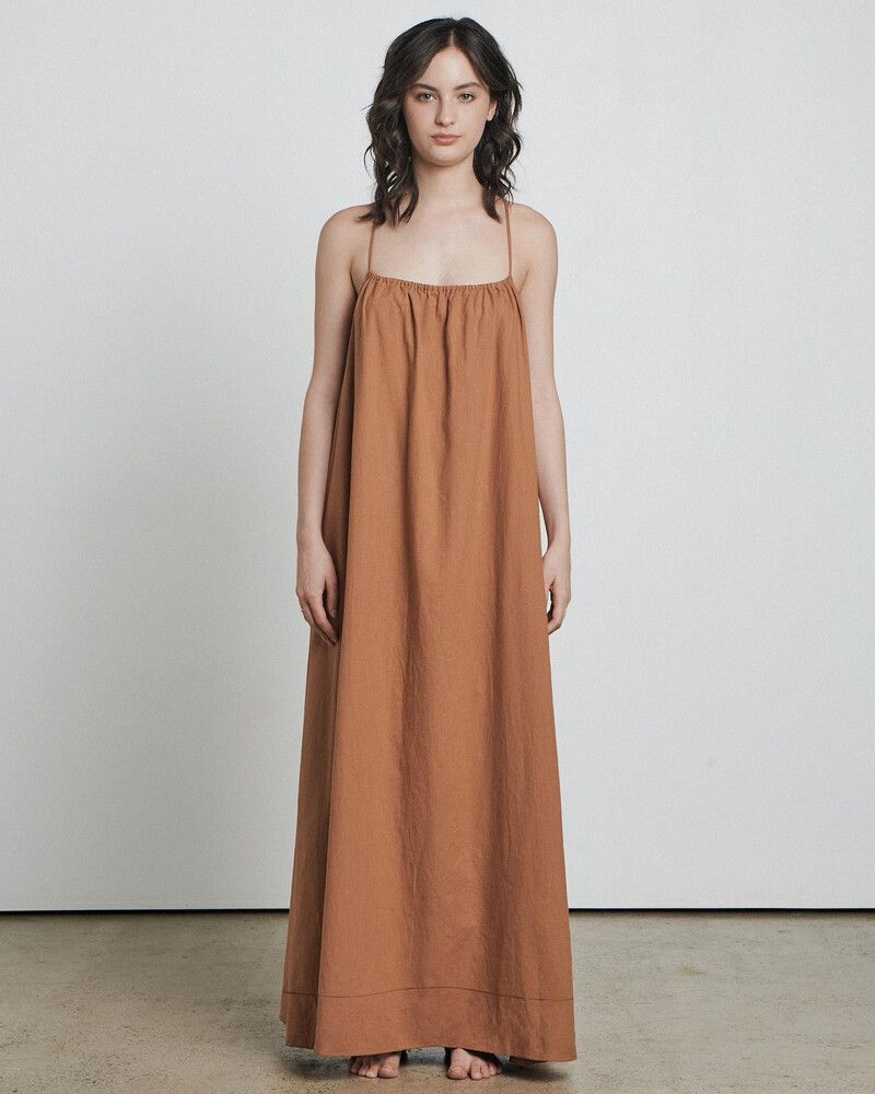 Bare by Charlie Holiday - Bare by Charlie Holiday Brown Maxi Dress on  Designer Wardrobe