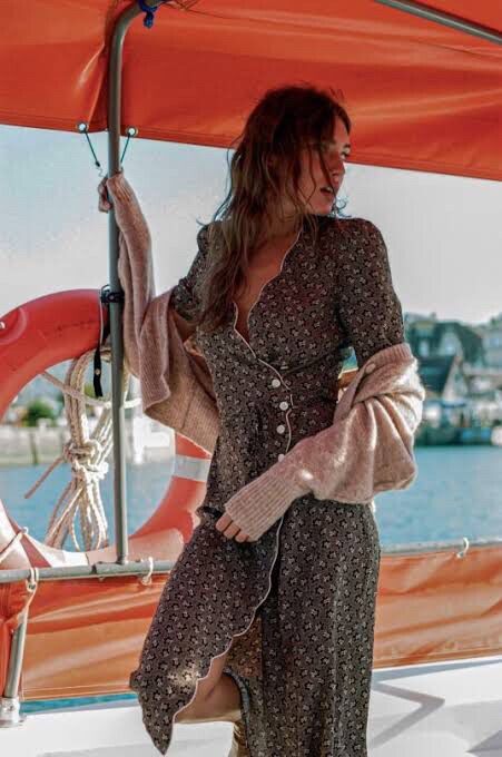 Rouje Paris - Rouje Gabin Dress - Dark Navy on Designer Wardrobe