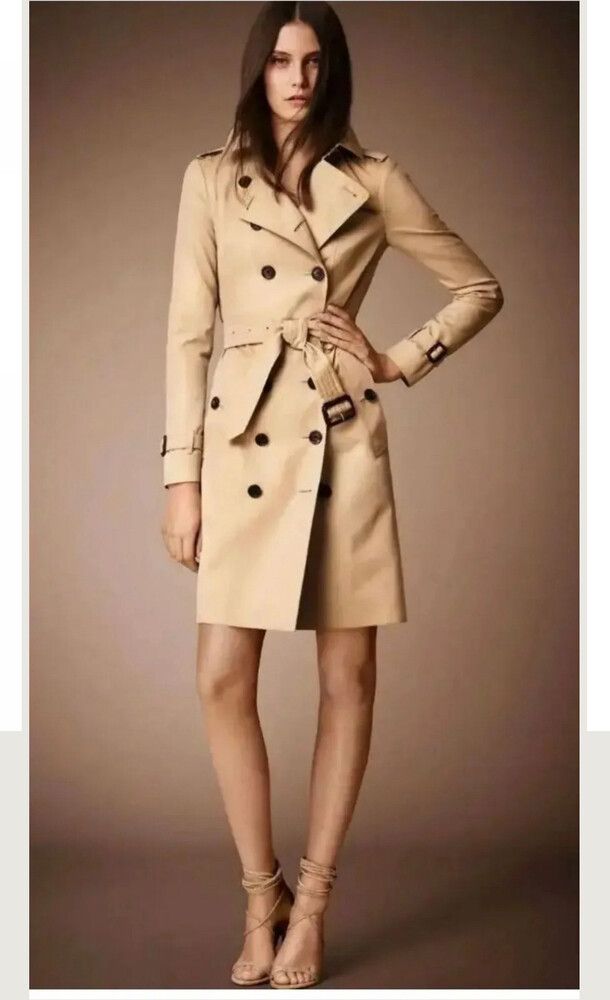 BURBERRY SANDRINGHAM MID-LENGTH HERITAGE TRENCH COAT UK 6 US4