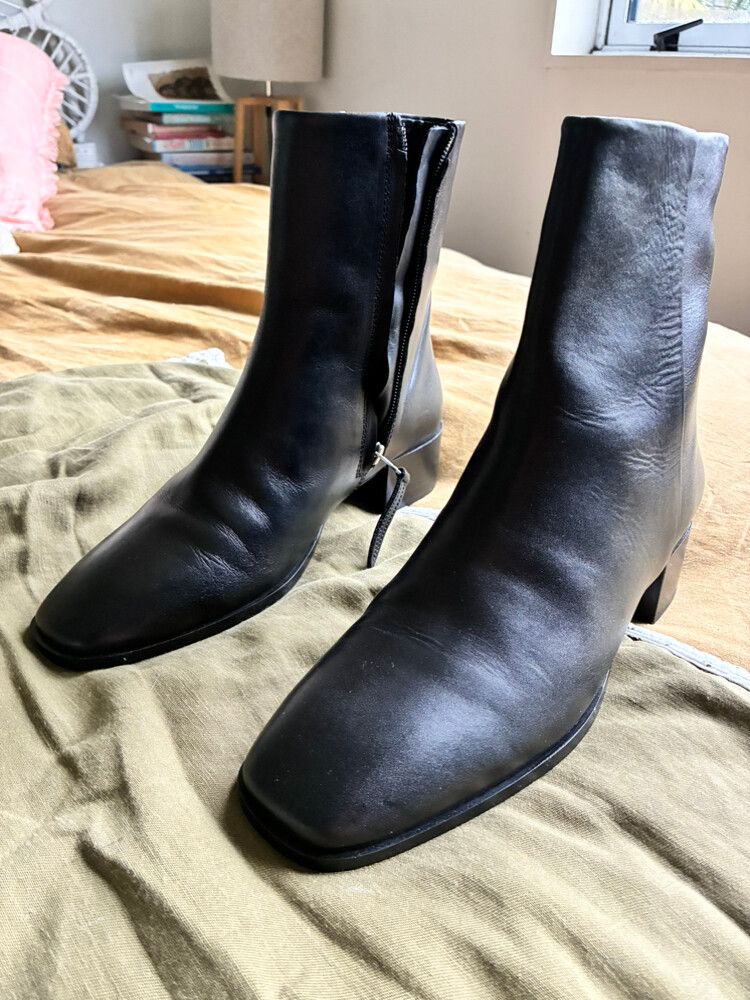 Seed Heritage Ankle Boot Black Leather
