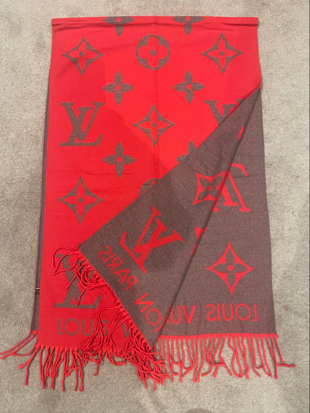 Large Cashmere Red Scarf
