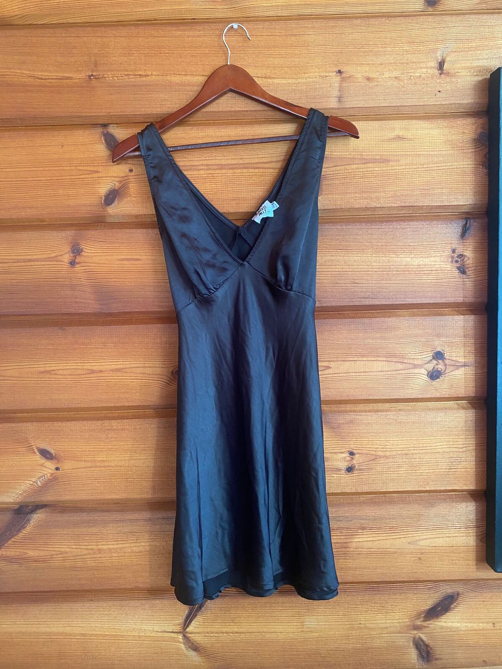 Princess Polly - EXCELLENT CONDITION Halter black silk mini dress on  Designer Wardrobe