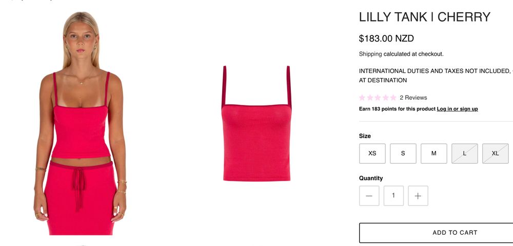 Lilly Tank Cherry Red Ribbed Top
