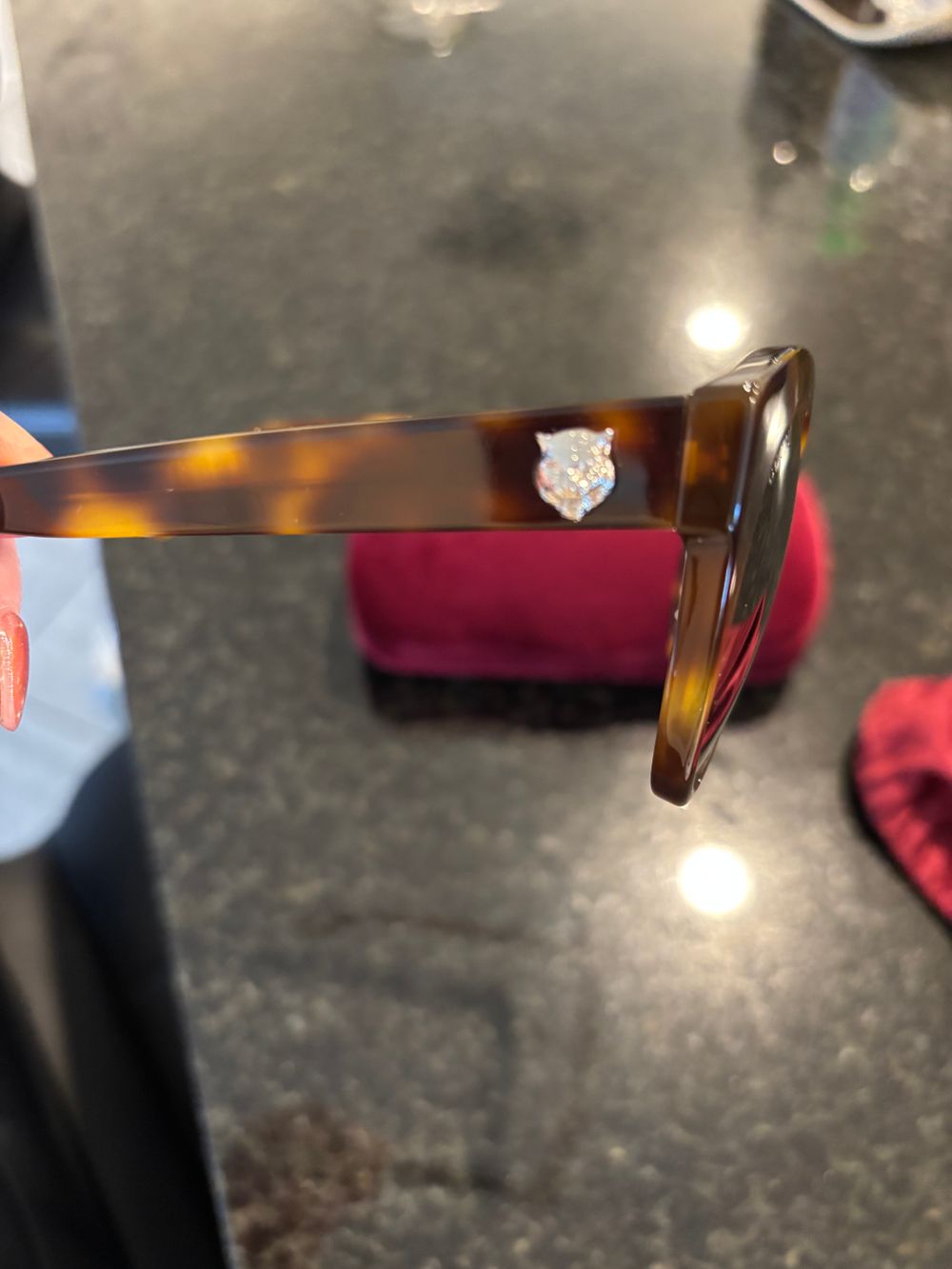 GUCCI Tortoiseshell Sunglasses with Case