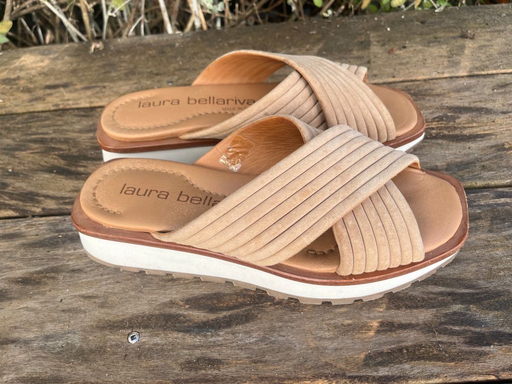 Leather slides