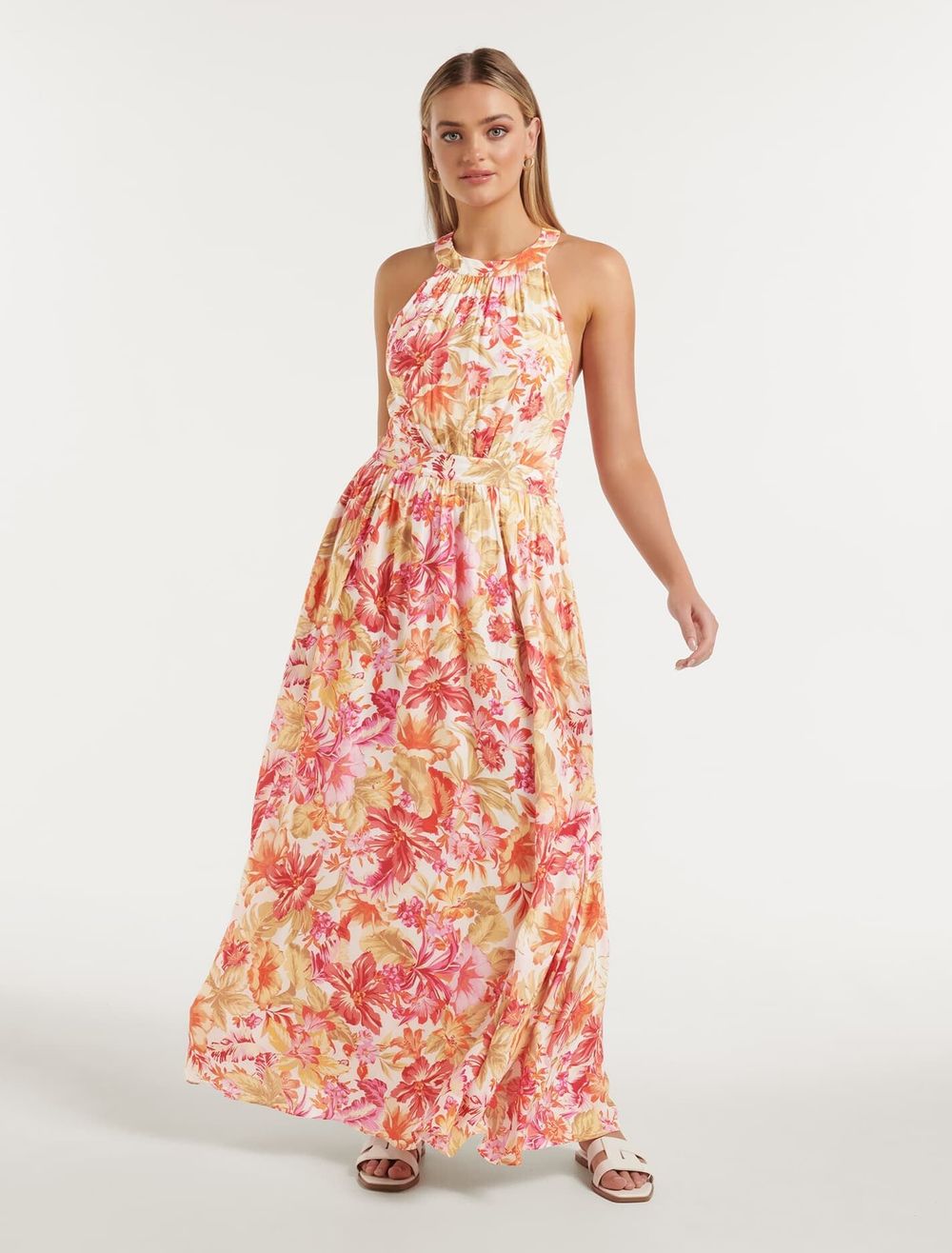 Forever New - Forever New - Bonnie Halter Neck Dress (Floral Maxi Dress) on  Designer Wardrobe