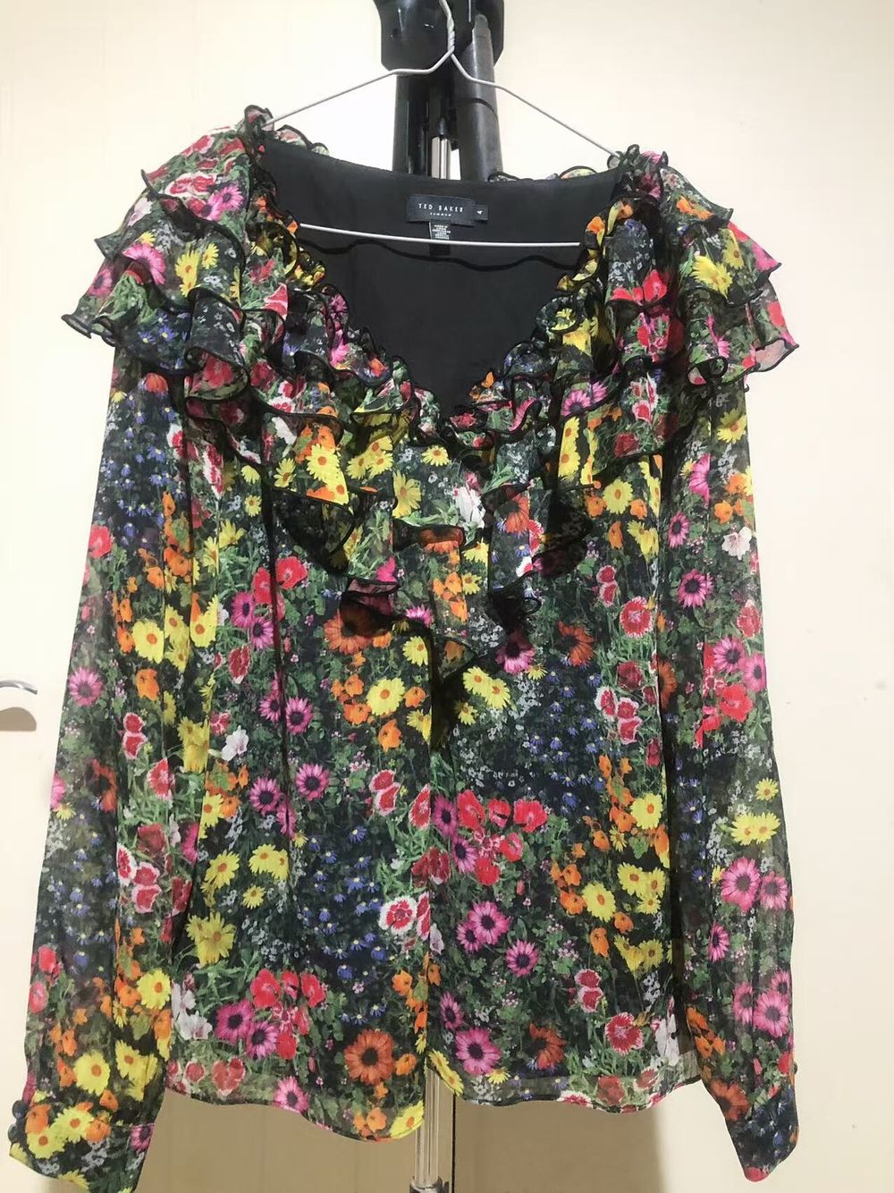 Ted Baker Floral Print Long Sleeve Top