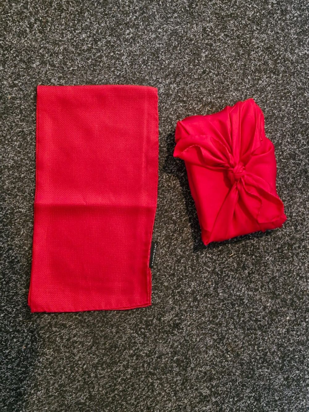 Red Silk Scarf / Gift Wrap x6