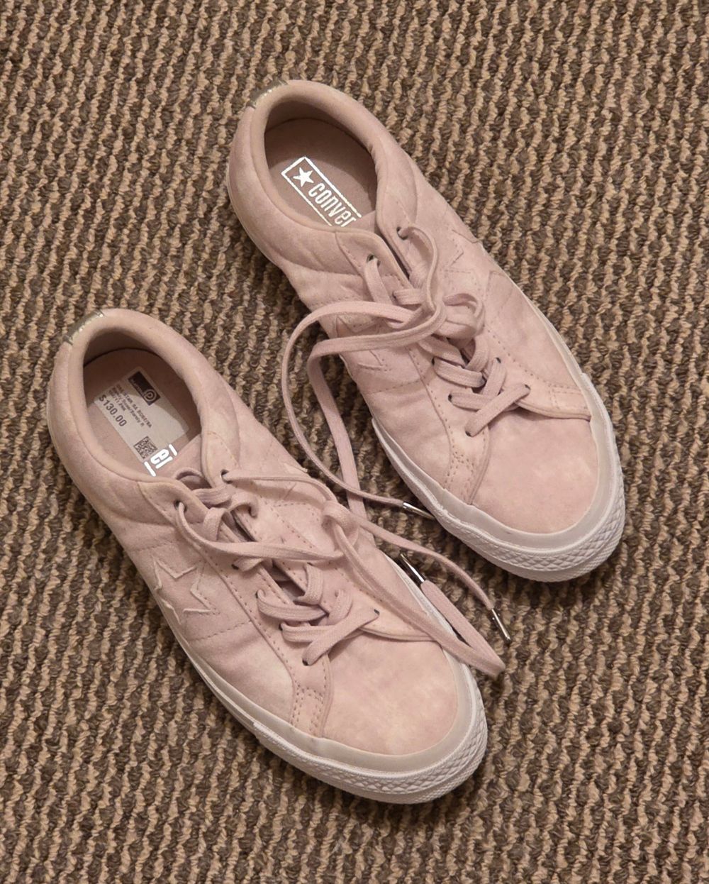 Converse One Star blue suede sneakers