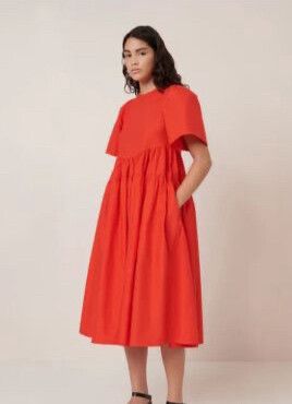 Kowtow Maquette Dress Red Midi Dress