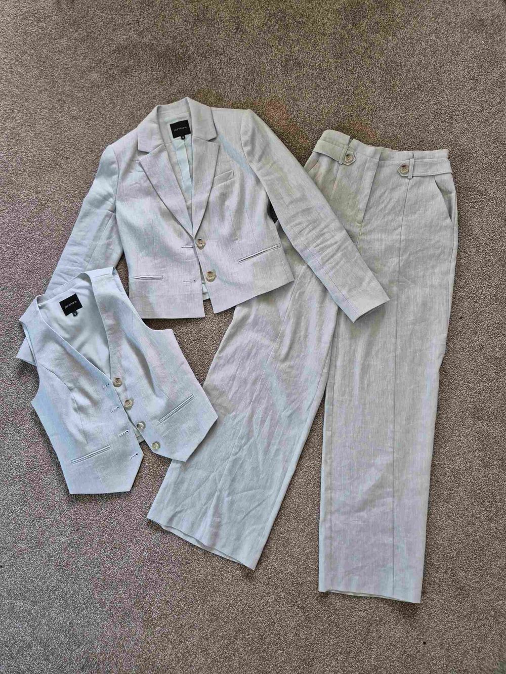Portmans linen blend 3 piece pant suit