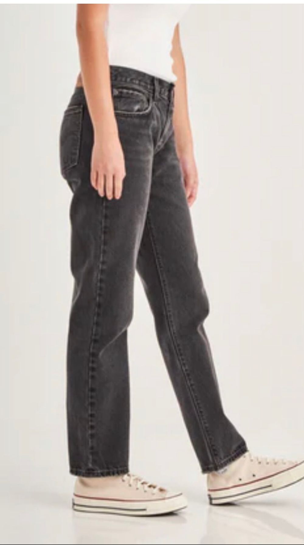 Levi's Black Middy Straight Jeans