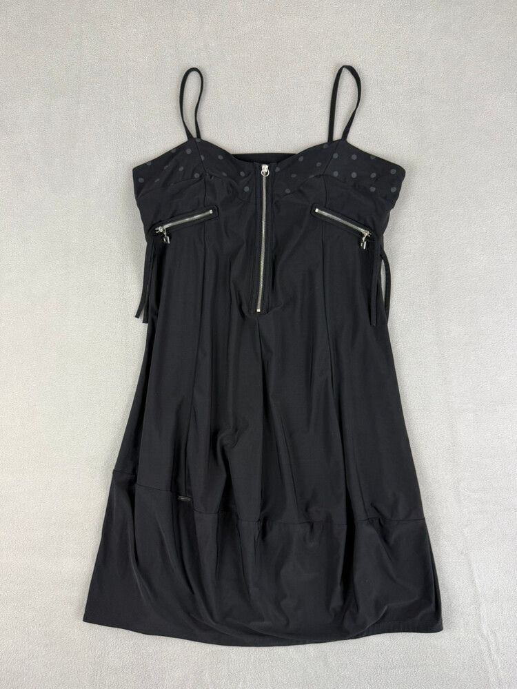 Marilyn Seyb black mini dress