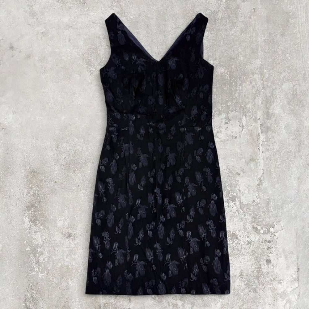 jacqui E floral jacquard dress