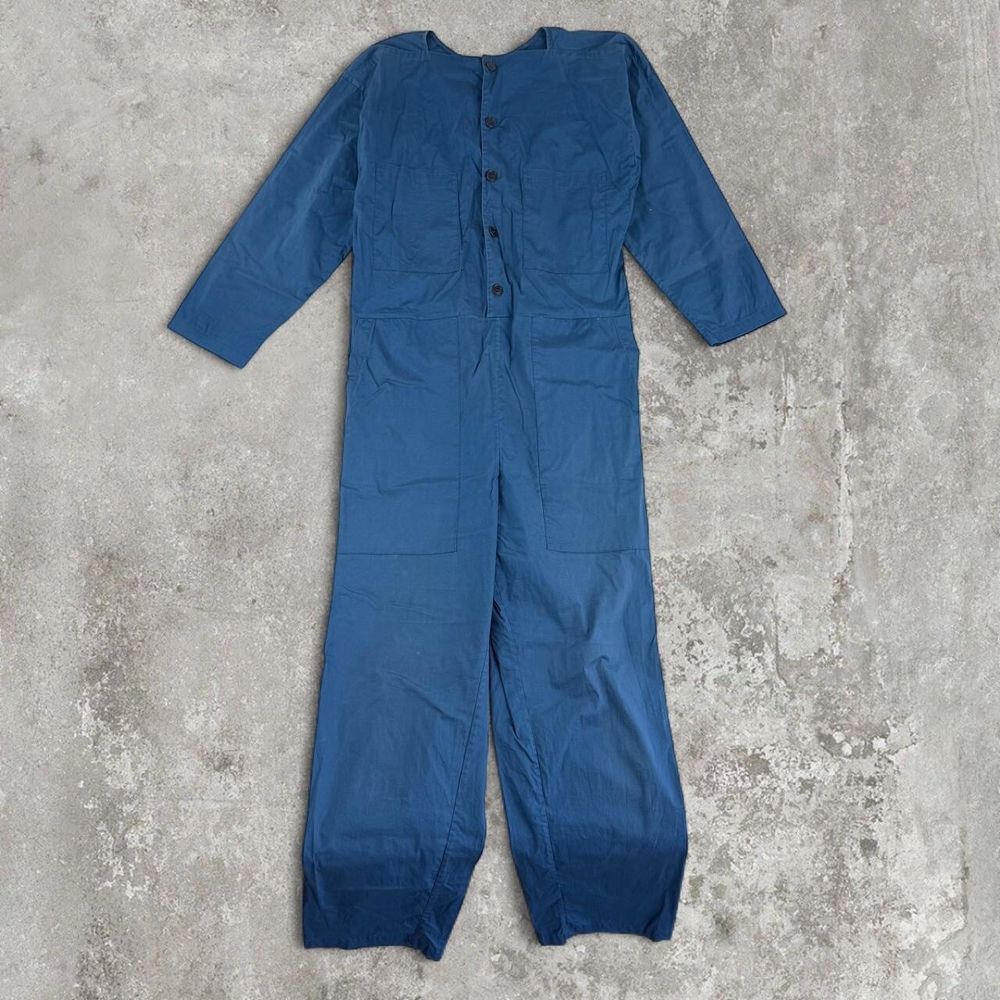 Miss Crabb blue cotton boilersuit