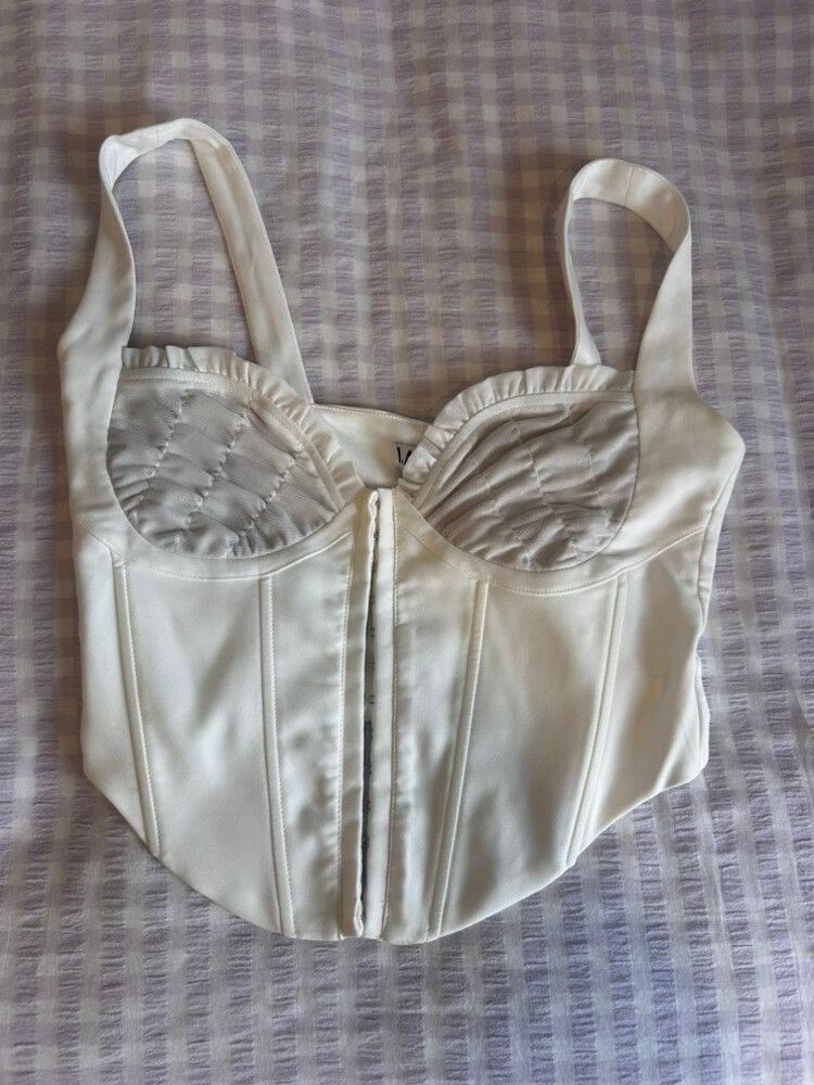 I AM GIA White Corset Top