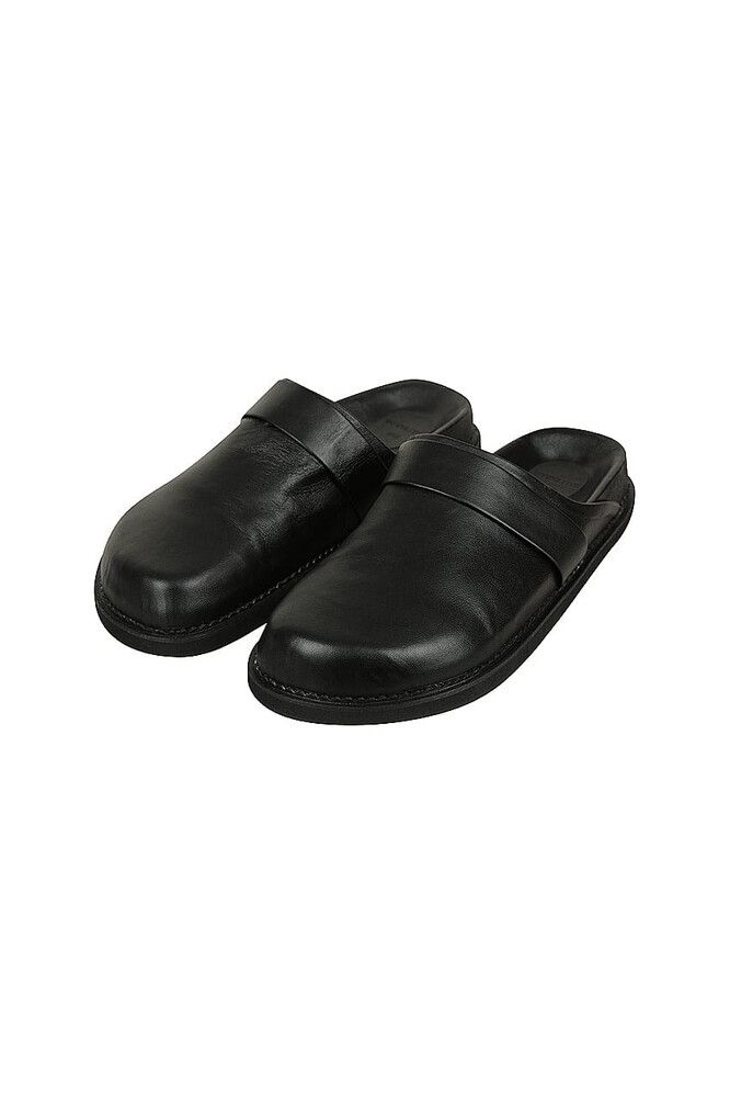 the Bali Tailor black leather slides