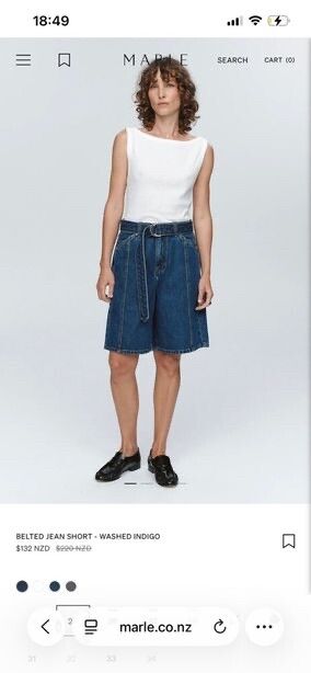 Marle Belted Jean Short