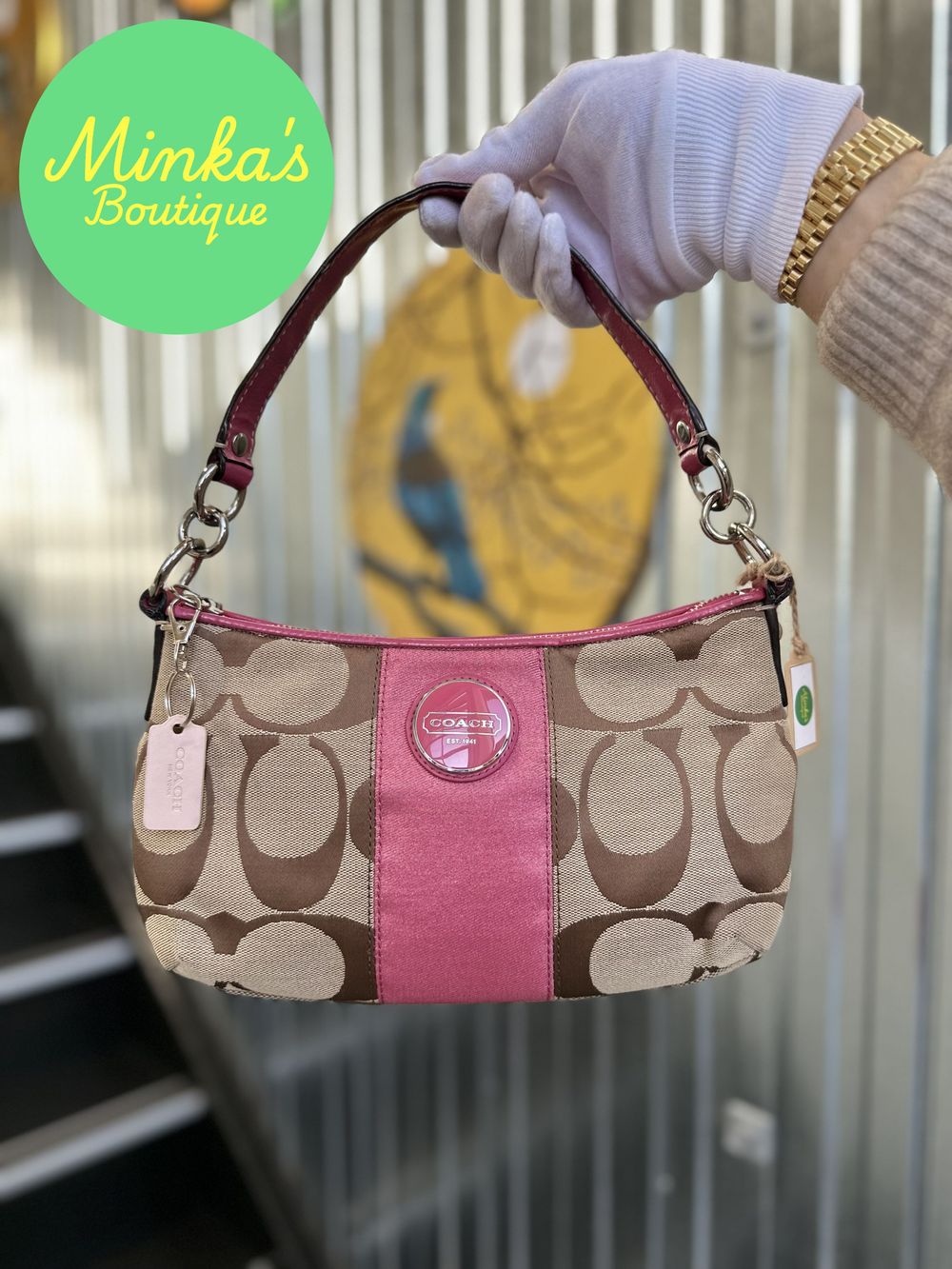 Coach Signature Stripe Demi