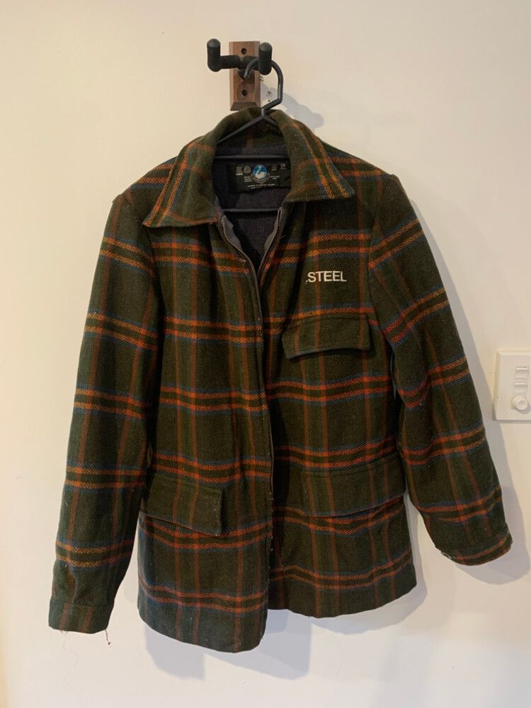Olive green/brown plaid vintage Swanndri