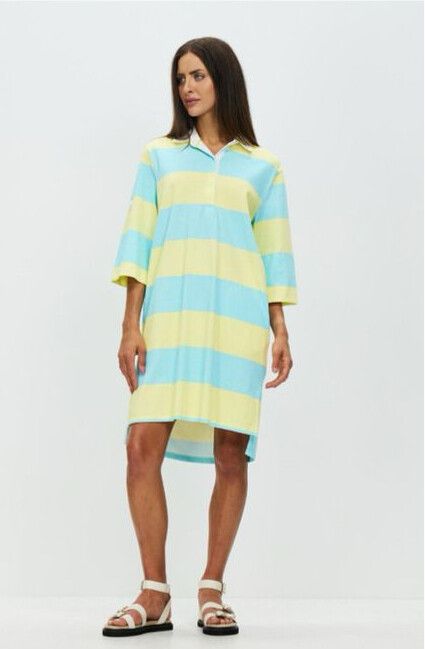 Lemon Pie In The Sky Rugby Shirt Dress