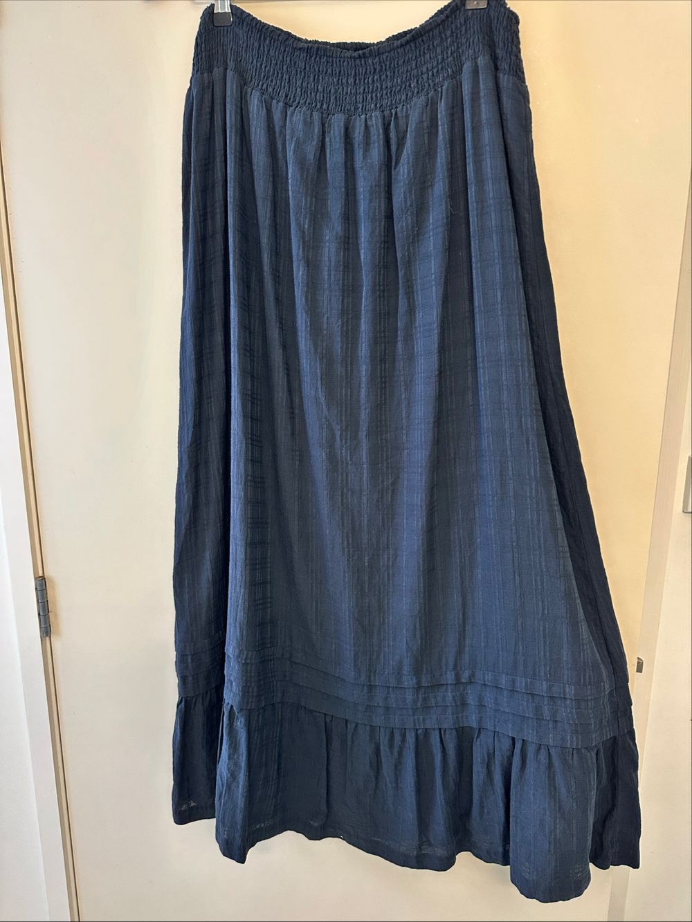 MAX Navy Blue Tiered Maxi Skirt