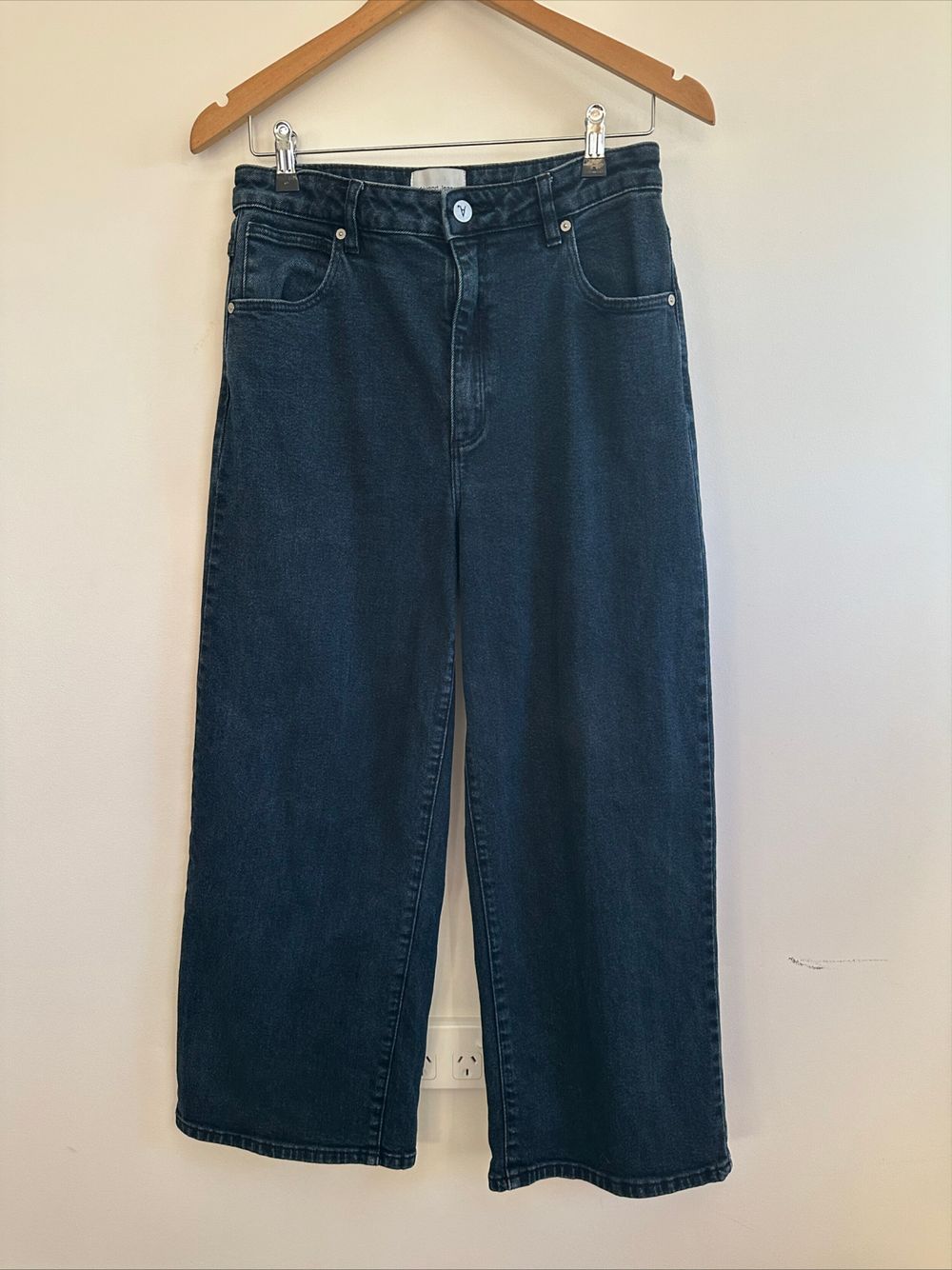 Abrand Jeans  Cropped Wide Leg Jeans Size 12