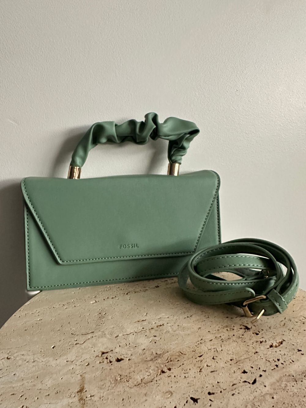 FOSSIL Green Structured Handbag