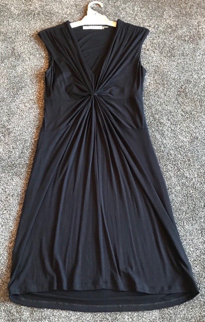 ankle black dress Jersey Short Dress | Black Shift Dress with Sleeves main image 1