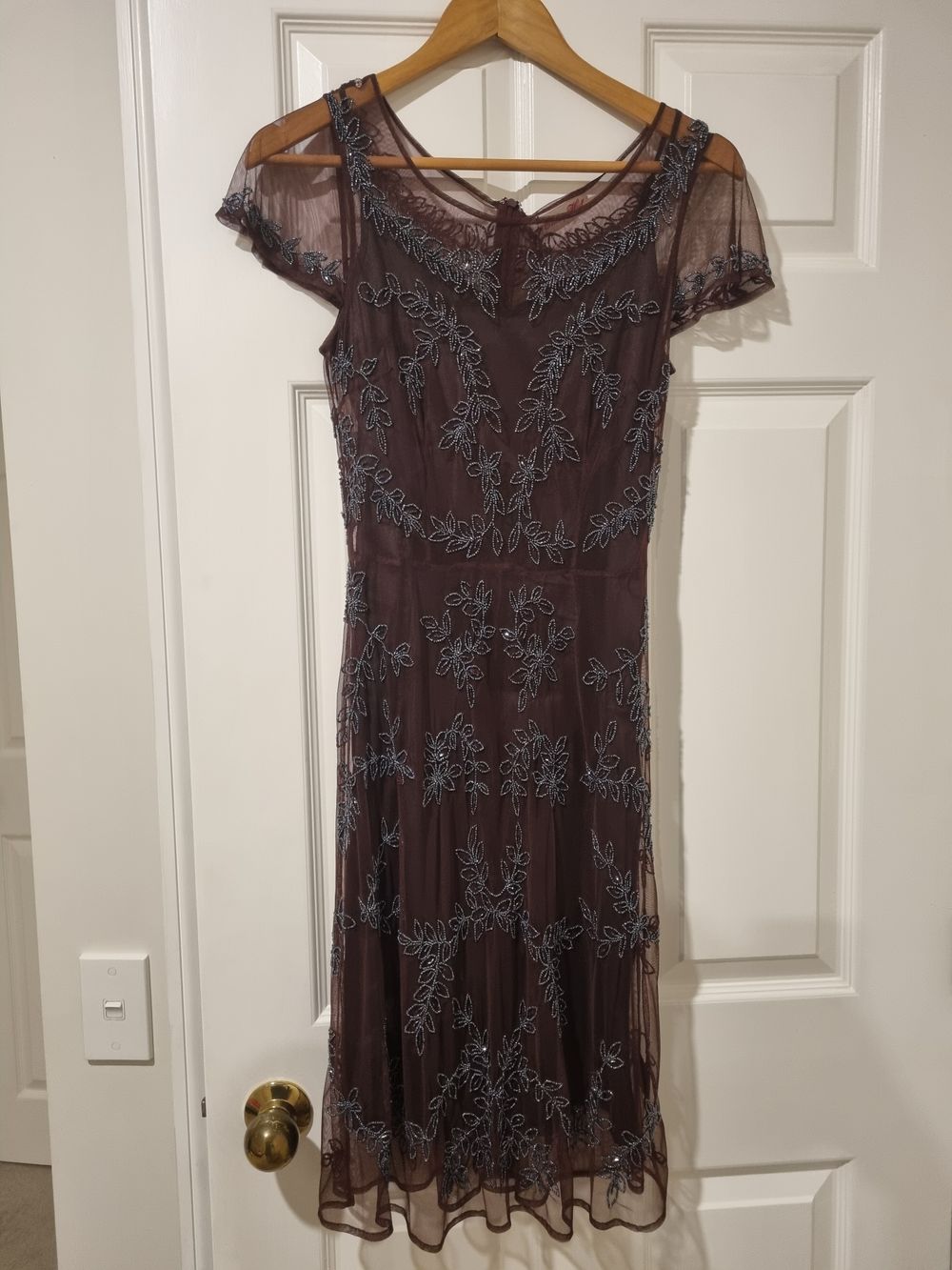 Alannah Hill - BRAND NEW Alannah Hill Beaded Burgandy Dress on Designer  Wardrobe