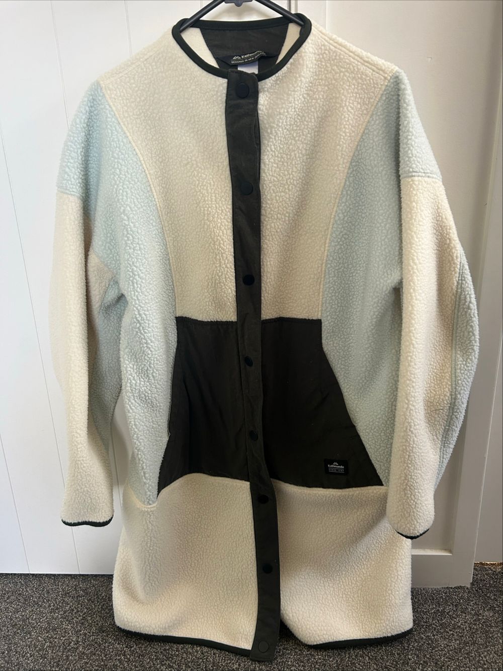 Kathmandu Cream And Green Fleece Jacket