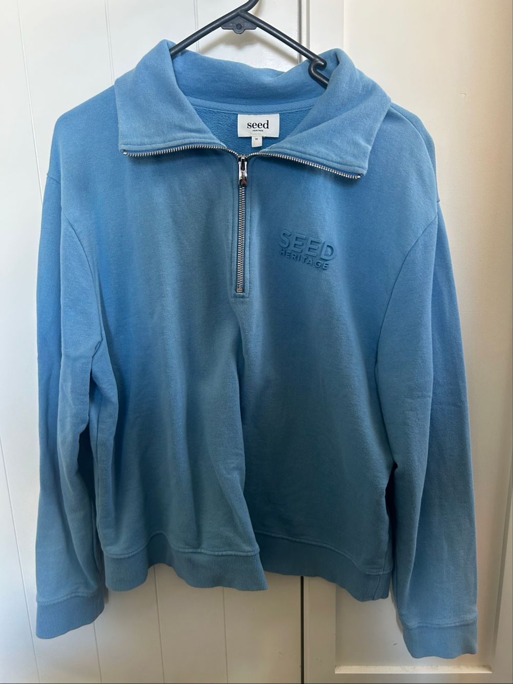 Seed Heritage Blue Zip Neck Sweatshirt