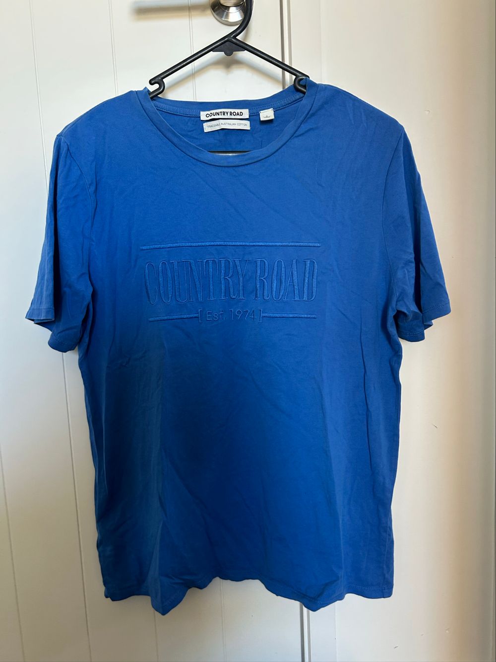 Country Road Blue Embossed Logo T-Shirt