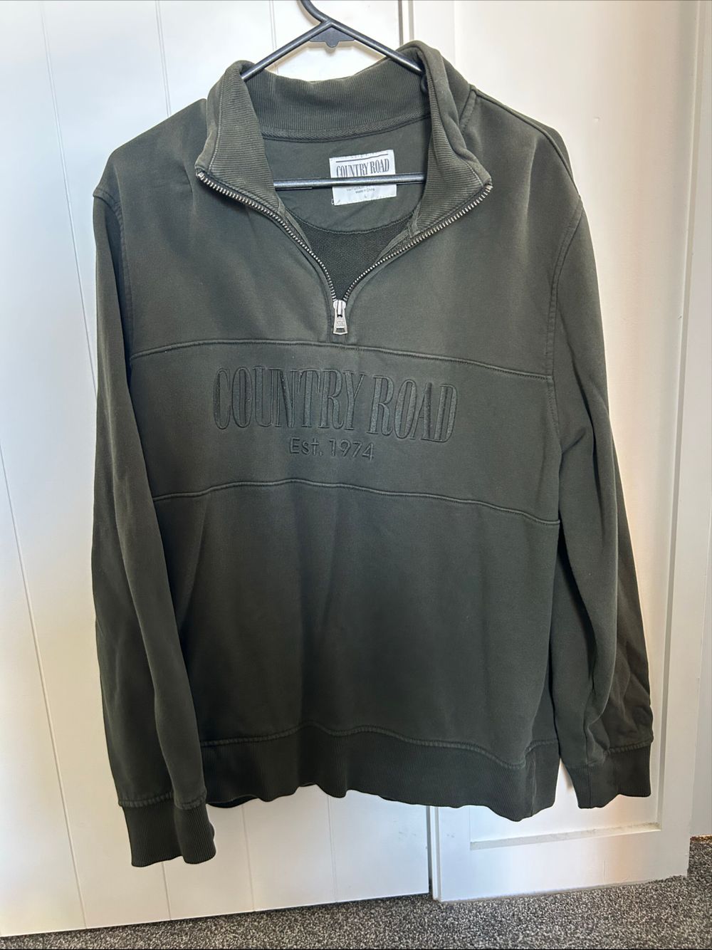 Country Road Green Zip Neck Sweatshirt