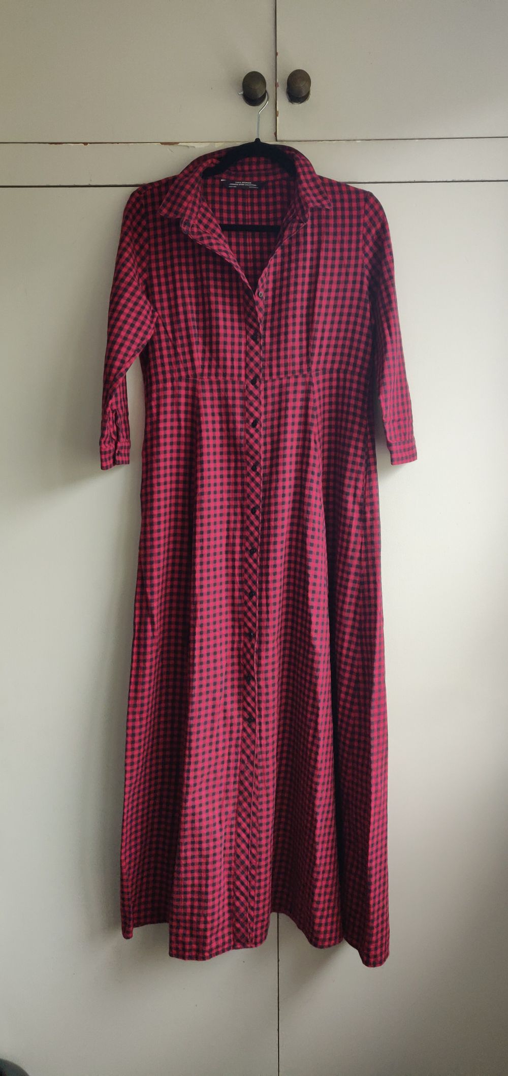 Zara - Zara gingham maxi dress cotton on Designer Wardrobe