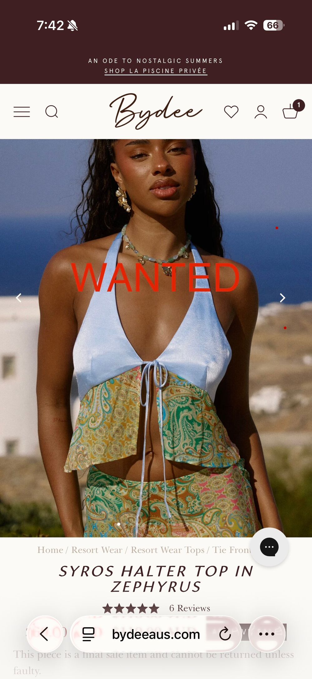 WANTED bydee syros halter XS