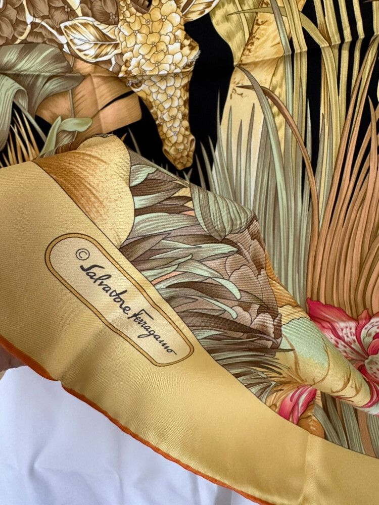 Salvatore Ferragamo Safari Blossoms Jungle SCARF