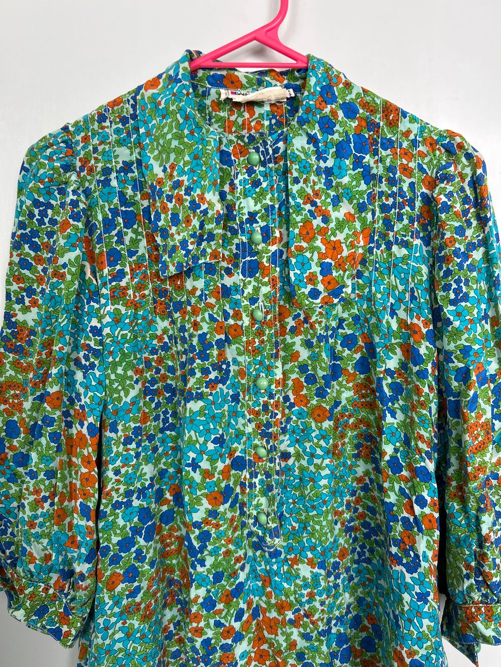 YSL Rive Gauche silk 1970s floral dress