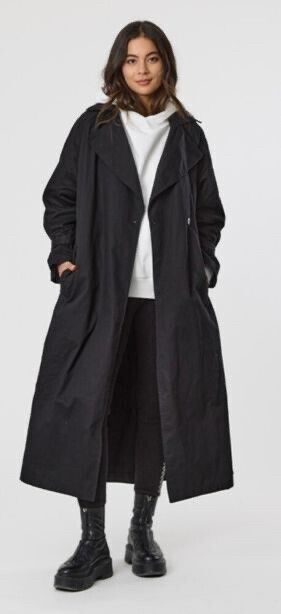 Remain Black Trench Coat