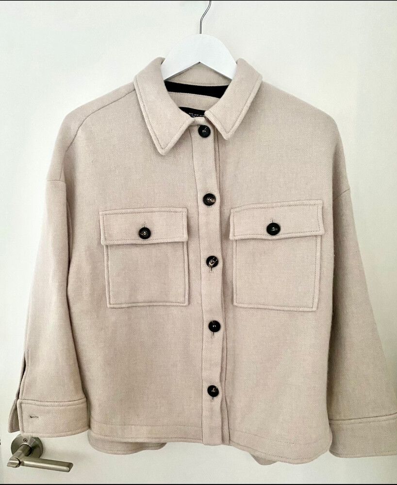 Immaculate Manteco Pure Wool Beige Jacket Shacket