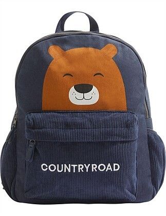Country Road Blue Bear Backpack