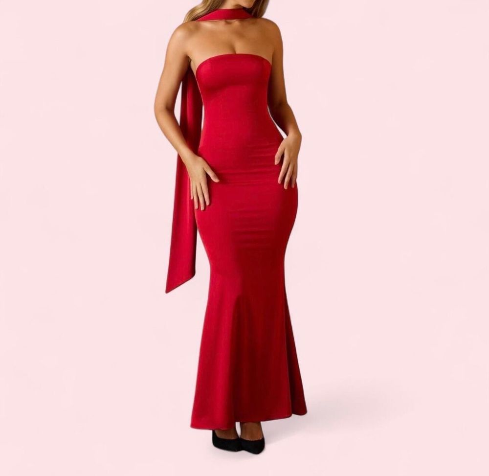 Oh Polly “Radiant Rouge” Maxi Gown – Size 8