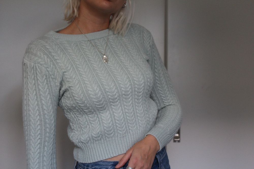 Knitted mint green jumper