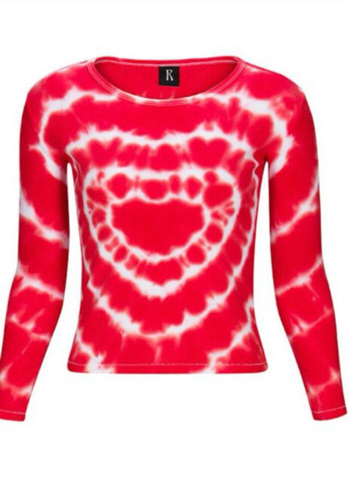 red tie dye long sleeve shirt