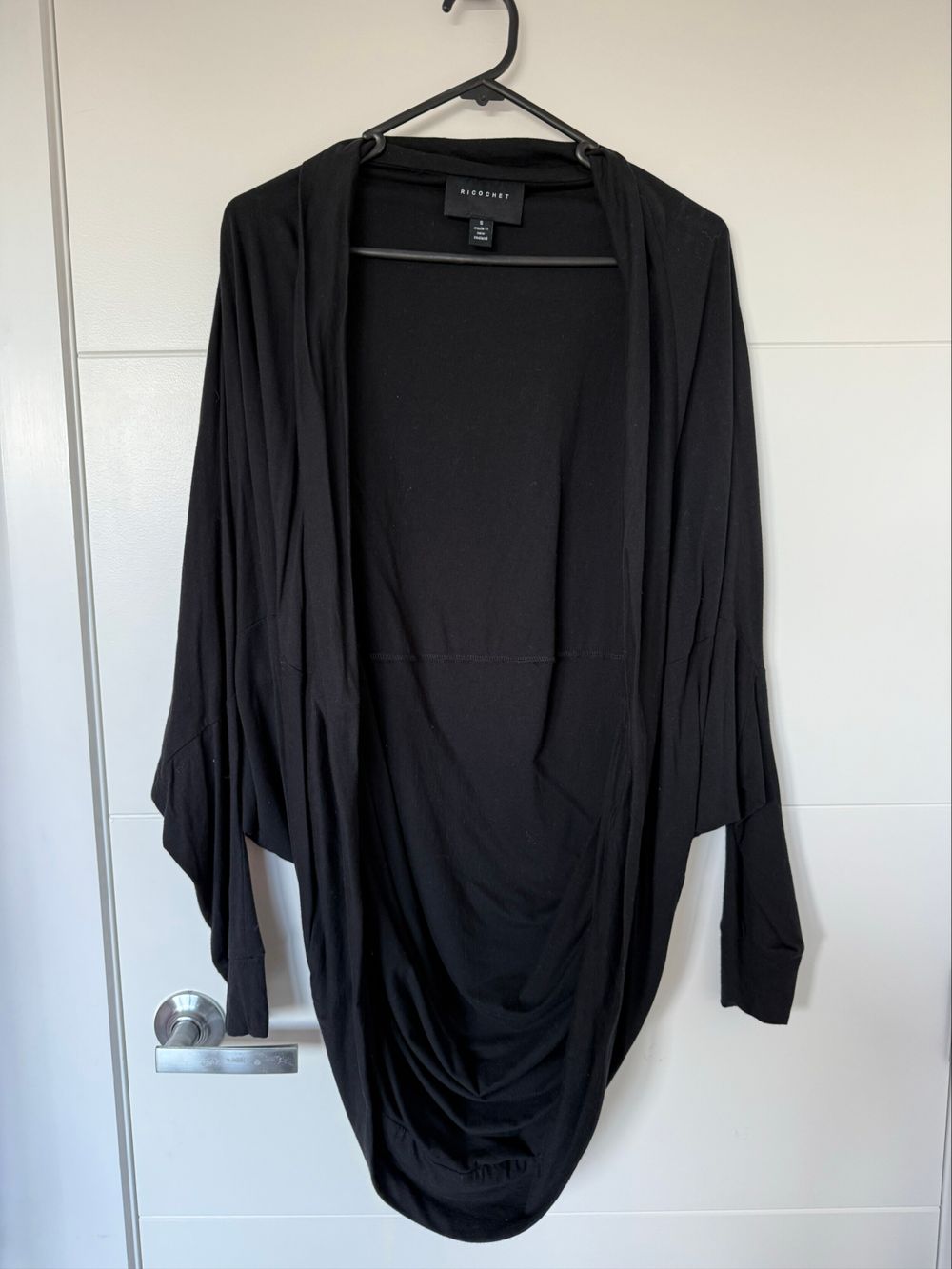 Ricochet Black Open Front Cardigan