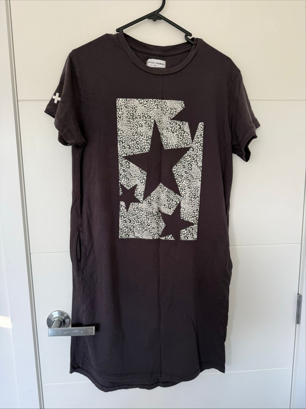 Stella + Gemma grey Graphic T-Shirt Dress