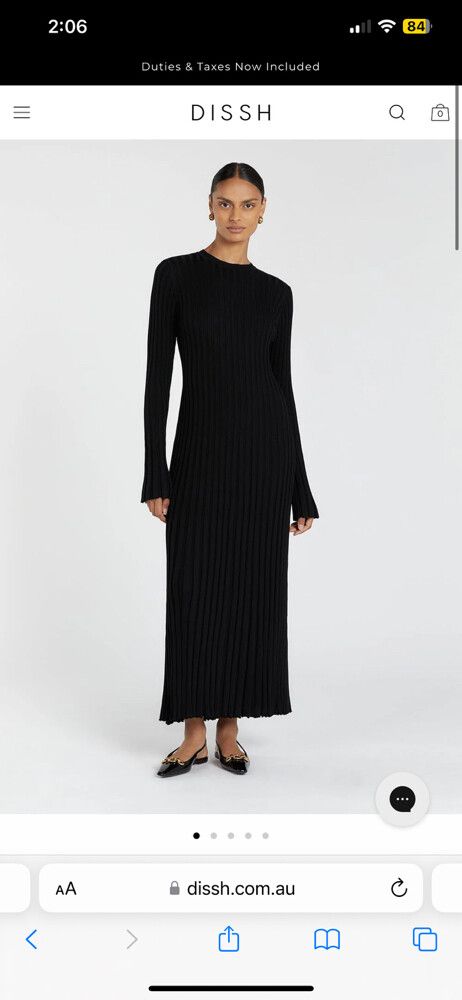 ada black long sleeve midi dress Anika Long Sleeve Bodycon Midi Dress  American Threads Young Women's Fashion Black / M