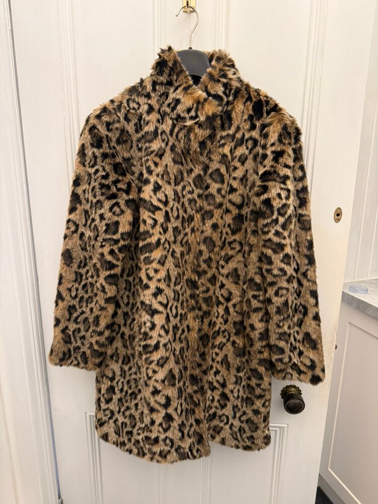 animal print lux fur jacket